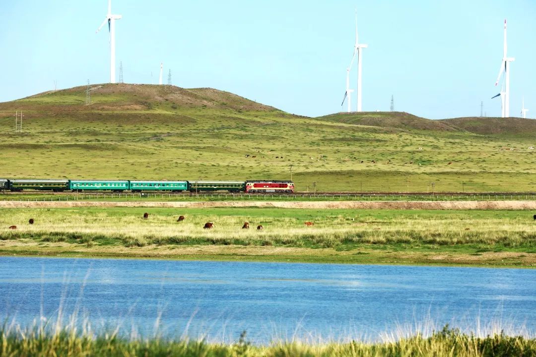 壁纸来袭！看火车行驶在草原“画廊”