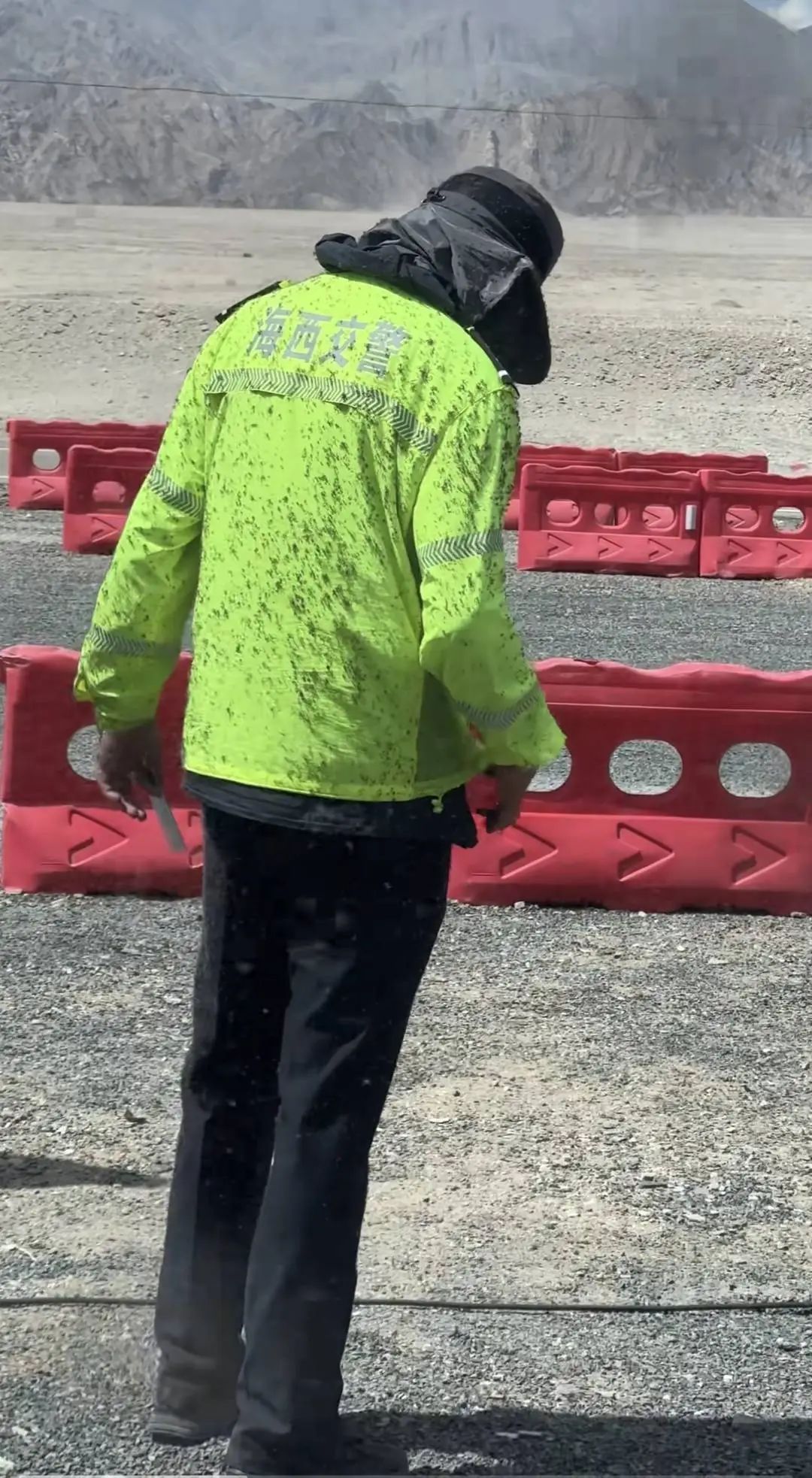 青海执勤交警身上叮满蚊子震惊游客，当地公安局回应