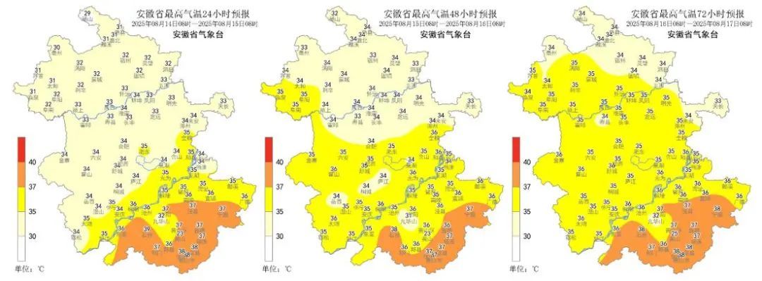 未来一周安徽持续高温，最高超38℃！