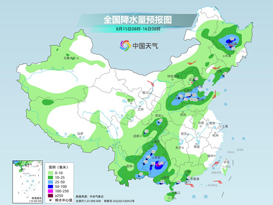 受“杨柳”残涡影响 贵州等地有强降雨 东北华北强对流天气频繁
