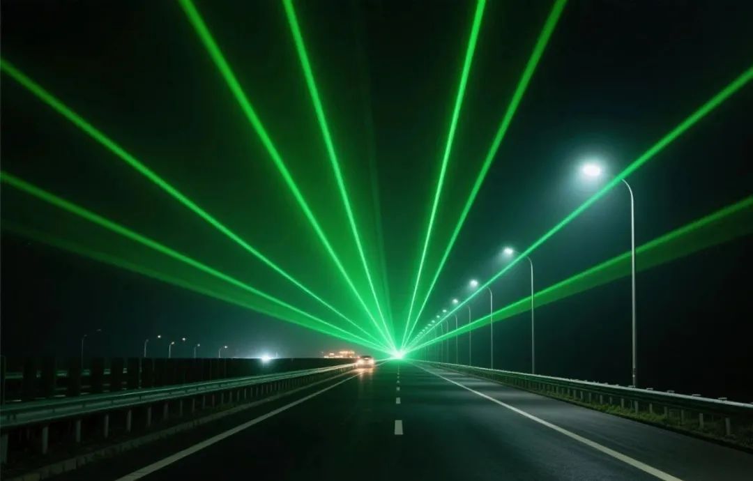 夜间在高速上开车，看到的绿色激光是什么？