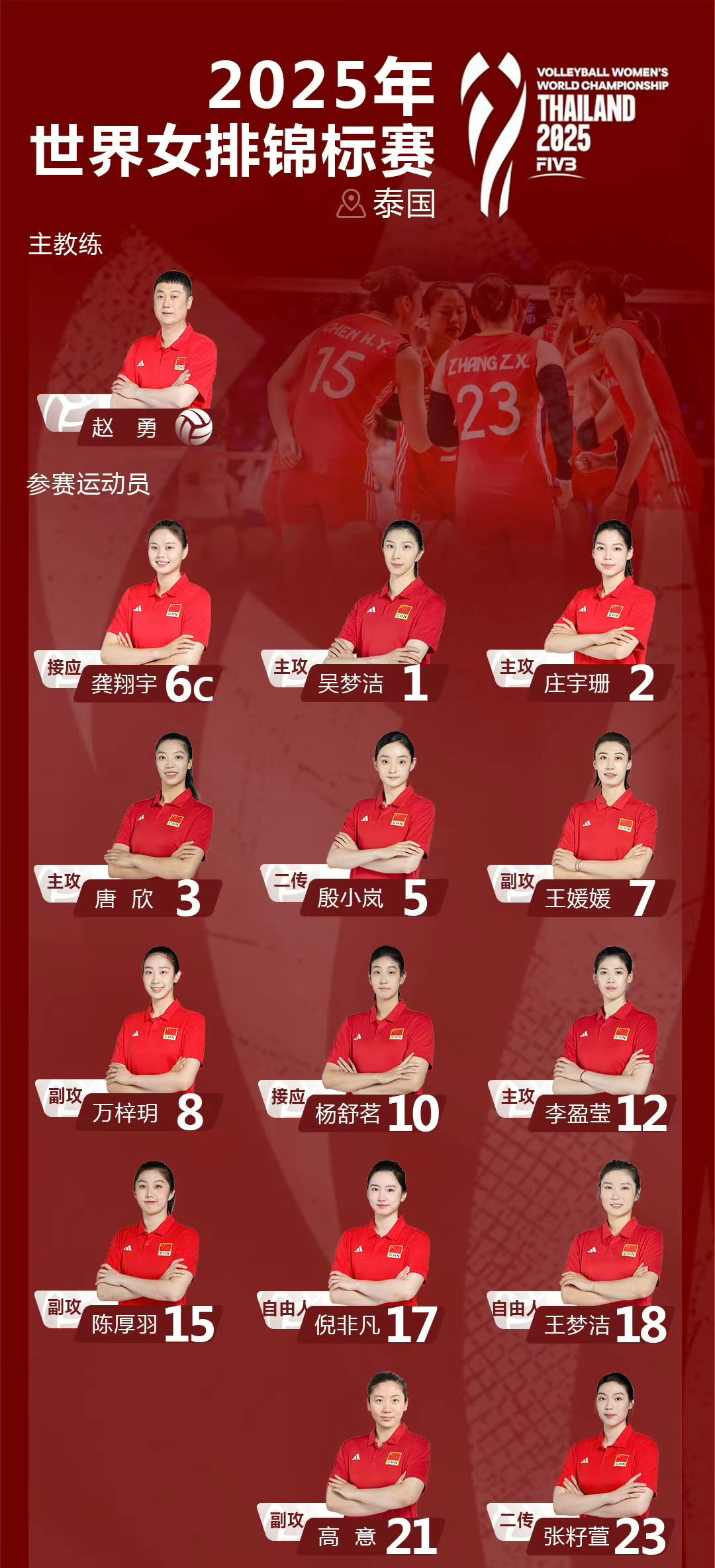 为姑娘们加油!中国女排将赴泰国出战世锦赛 为姑娘们加油!中国女排将赴泰国出战世锦赛