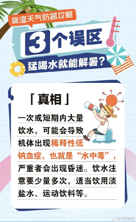 关于防暑降温的3个误区