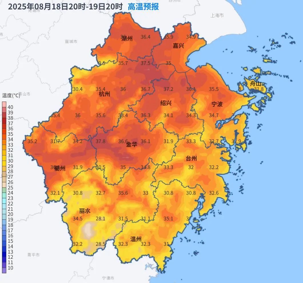 今日出伏，浙江高温强度将达近期巅峰