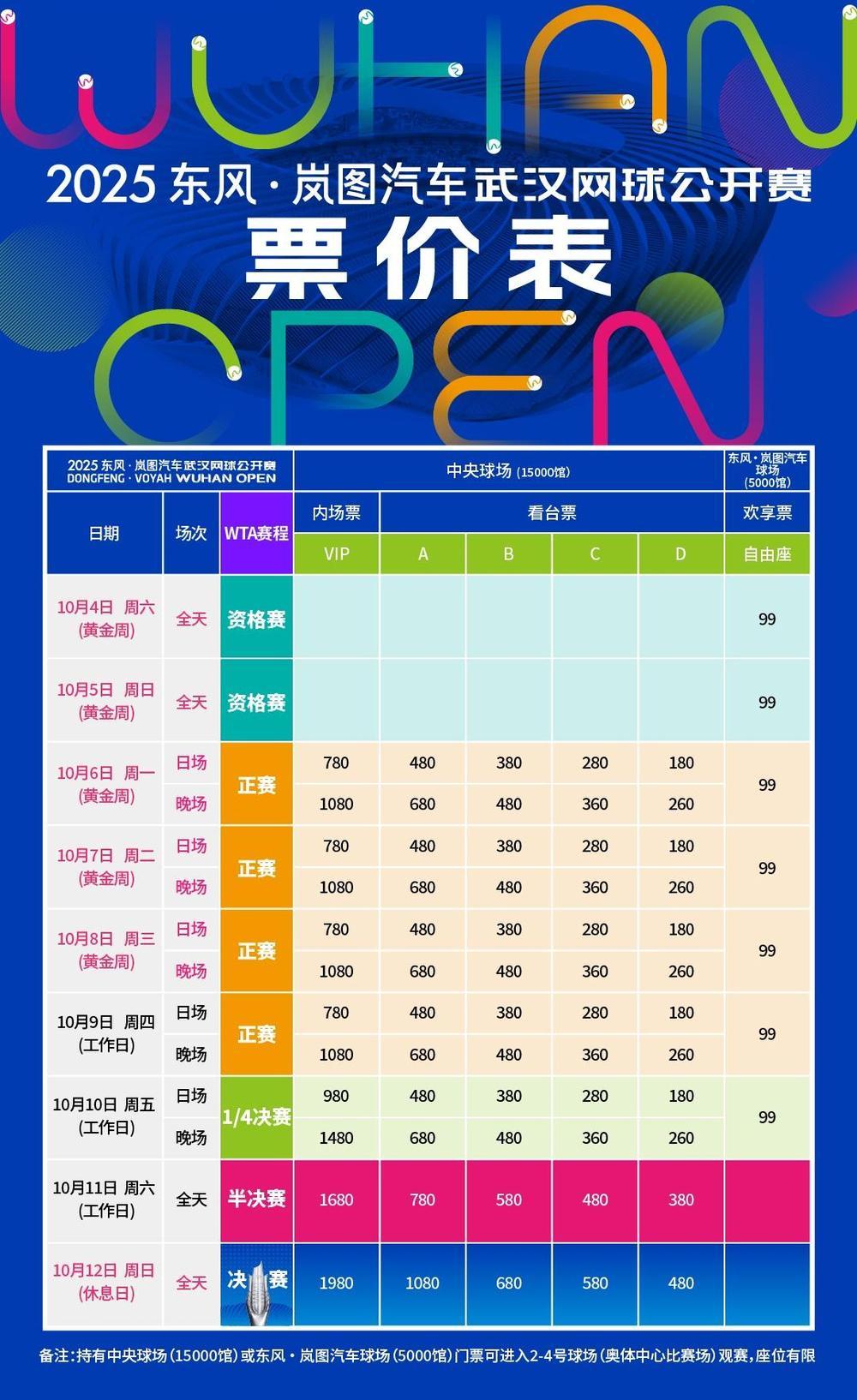 2025武汉网球公开赛今日正式开票
