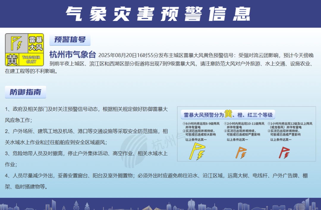 暴雨！9级大风！杭州人快点回家！晚上避免出门...