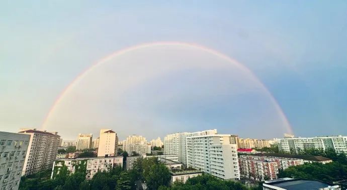 北京雨后惊现双彩虹！多图！转发收藏