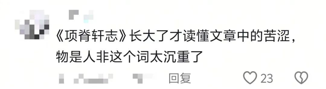 “突然被小时候看不懂的文字震撼到了……”