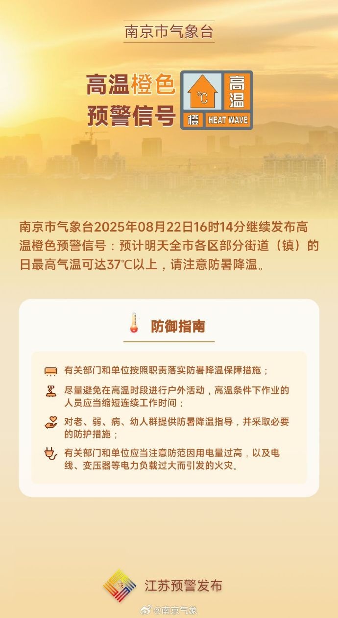 最高39℃！雷雨+阵风！南京天气