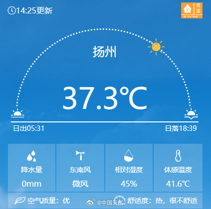 浙江江苏多地体感温度超40℃ 山东莒县刷新8月气温最高纪录 浙江江苏多地体感温度超40℃ 山东莒县刷新8月气温最高纪录