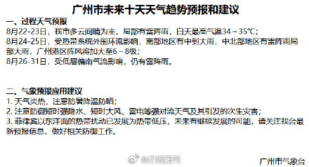 处暑后真的出暑了吗？广州迎本世纪以来最冷8月