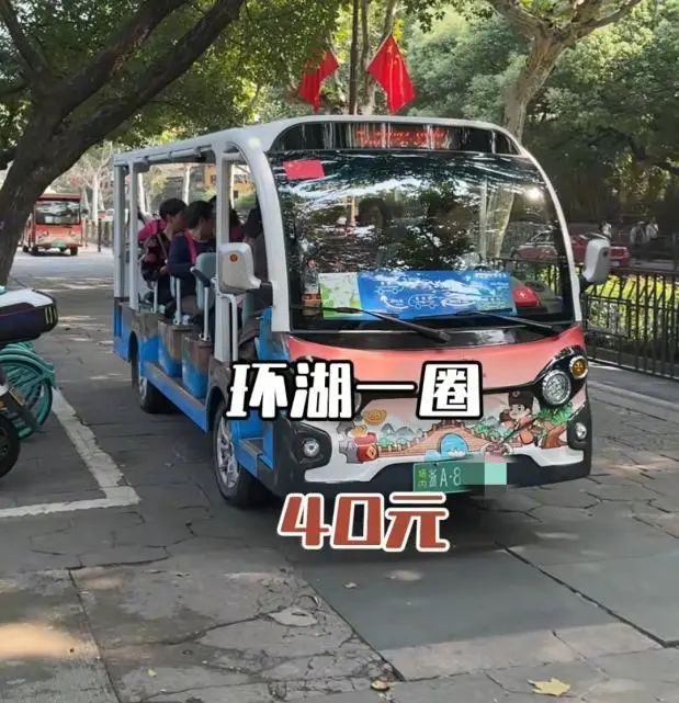 杭州西湖边上坐观光车靠抢？“力气小的人根本坐不上”！运营方致歉