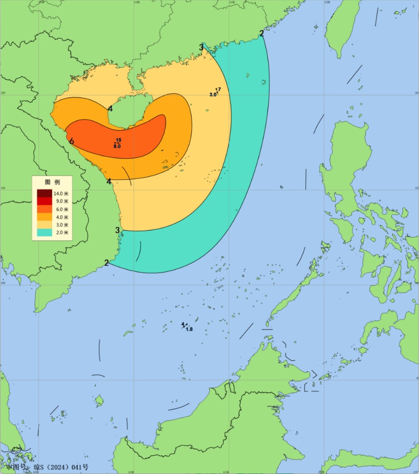 南海海浪II级警报!今明海南多处海面将有最大8.0米浪 南海海浪II级警报!今明海南多处海面将有最大8.0米浪