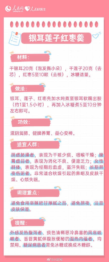 转发收藏！7款食疗方应对秋燥