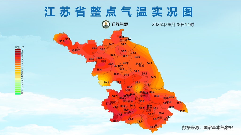 高温持续！30-31日江苏全省自北向南有一次较明显降水过程！