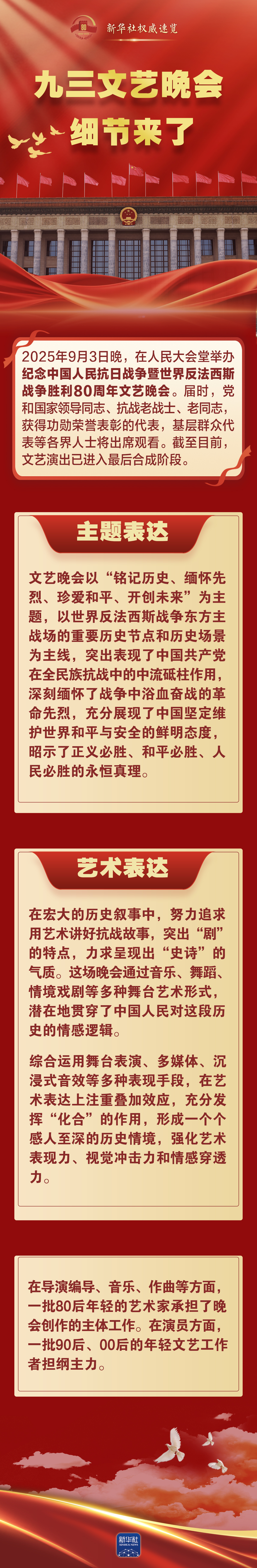 新华社权威速览｜九三文艺晚会，细节来了！