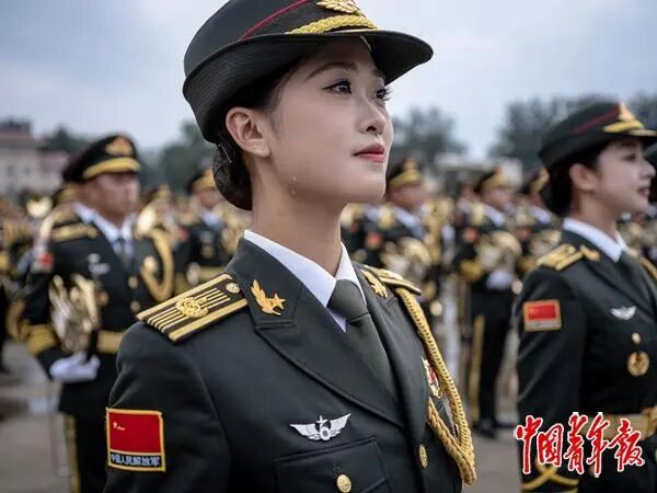 挺拔的军姿 民族的脊梁