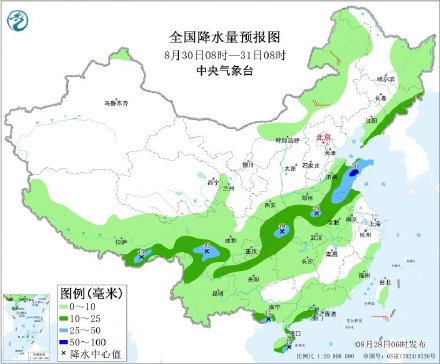 四川甘肃南部及辽宁等地降雨较强 高温核心区在长江中下游