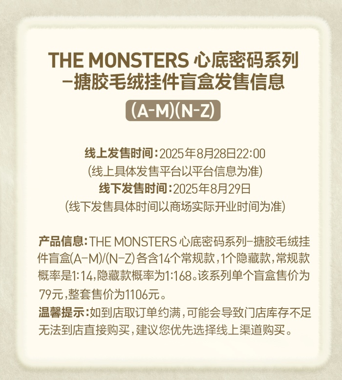 迷你版Labubu今晚开售,单价79元,整套1106元 迷你版Labubu今晚开售,单价79元,整套1106元