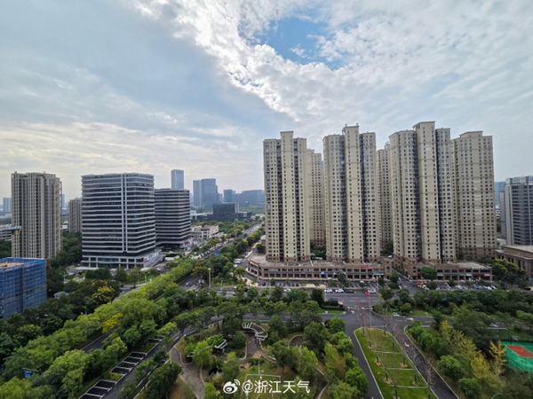 浙江今天仍有强对流天气局地或现大暴雨 杭州等地高温中断