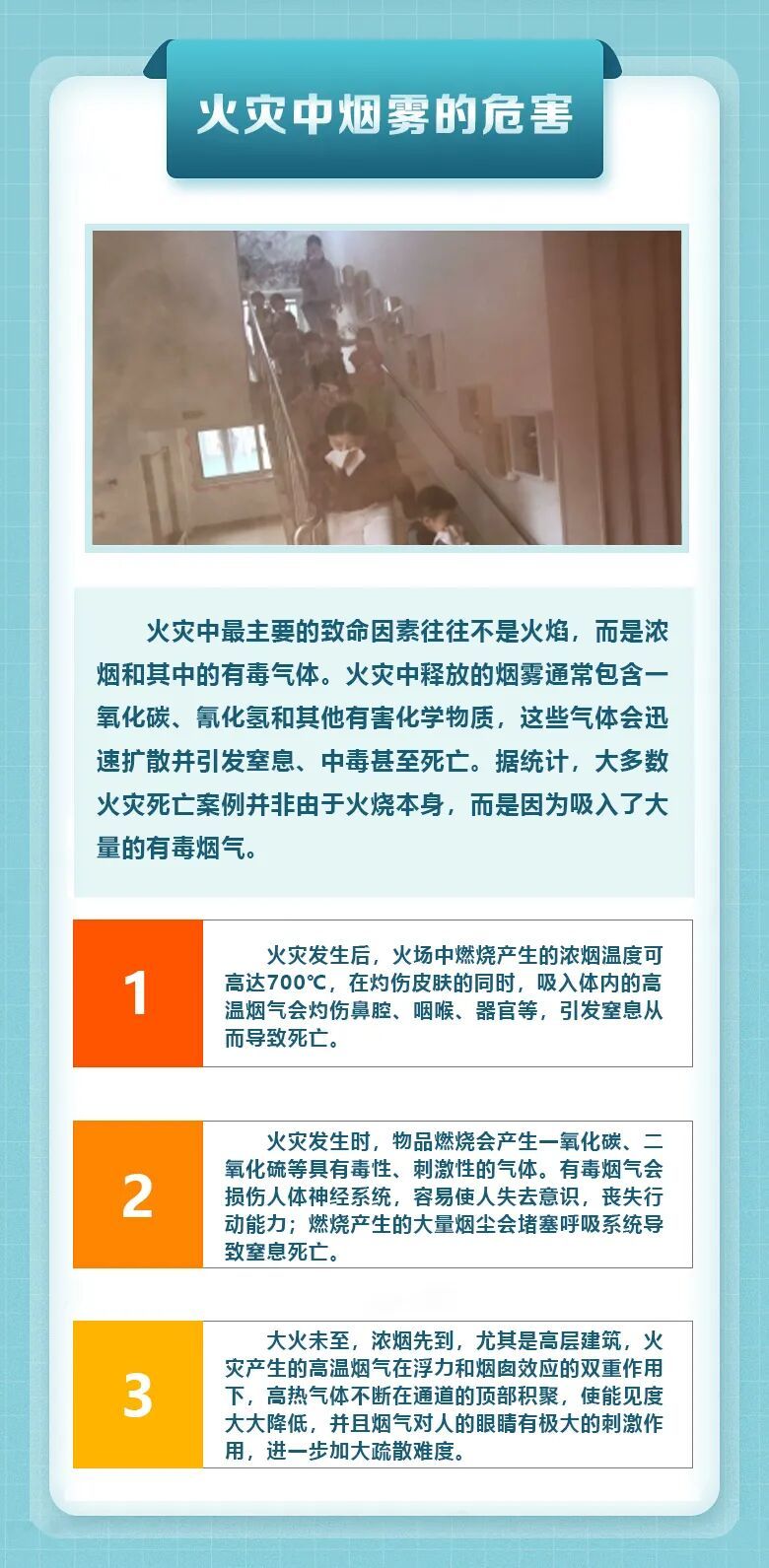 用湿毛巾捂口鼻快速穿过火灾浓烟 有效吗？