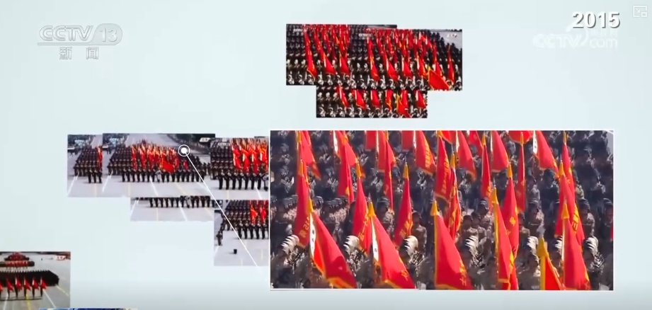 蓝、绿、白、黄、红，彩蛋！守卫和平 300秒多视角逐帧解码“阅兵蚊香图”