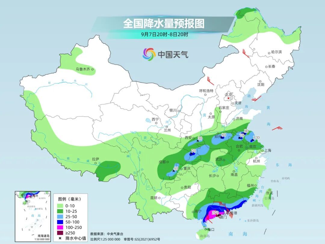 台风“塔巴”登陆在即，华南将进入风雨最强时段！华西多地雨量或超同期！
