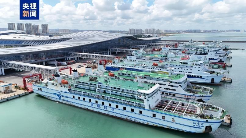 受台风影响 琼州海峡客滚停运 海南部分进出岛列车停运