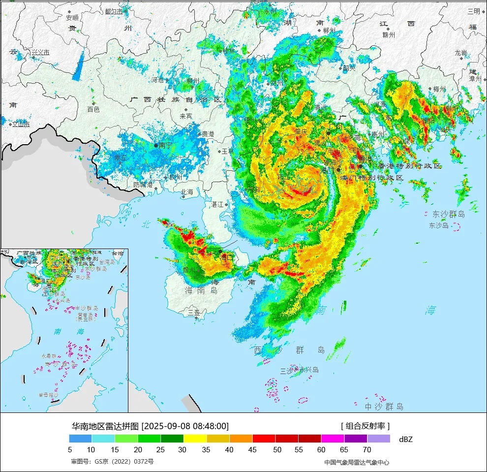 台风“塔巴”&nbsp;携风雨影响广东广西！江苏安徽有分散性强降水