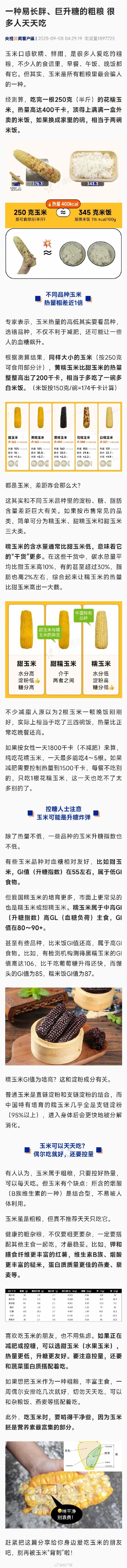 玉米是所有粗粮里最会骗人的 玉米是所有粗粮里最会骗人的