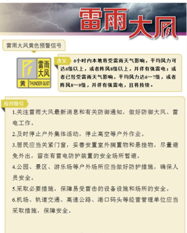 雨来了！广州多区雷雨大风黄色预警生效