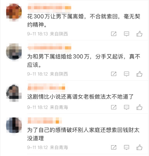 女老板为嫁男下属豪掷300万助其离婚，后起诉索回，法院判了