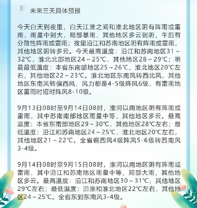 7～9级雷暴大风！即将影响常州