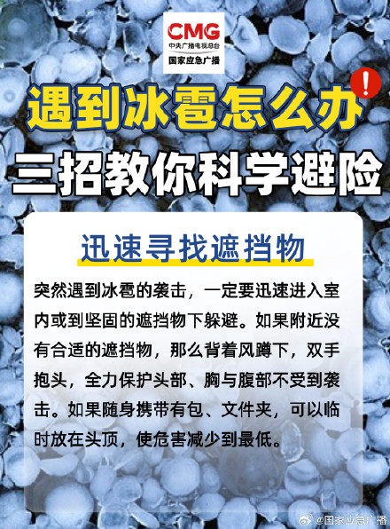 北京10区发布冰雹预警 路遇冰雹这样办→