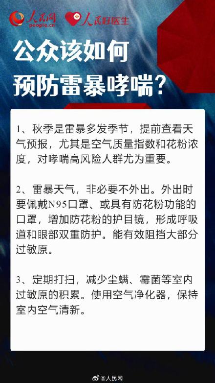 雷雨天如何预防雷暴哮喘 雷雨天如何预防雷暴哮喘