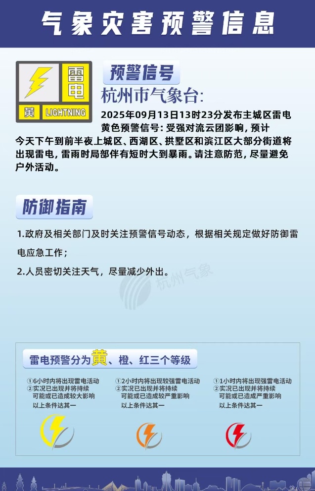 直降近10℃！双预警！一瞬间黑了，杭州人注意防范