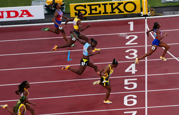 东京田径世锦赛百米飞人大战“新王”“新后”加冕