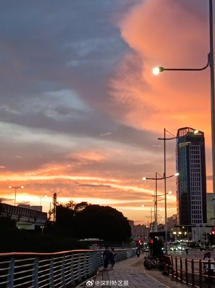 台风前夕，深圳晚霞又“上线”啦