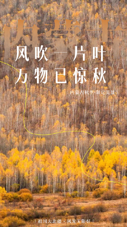 一键换屏保！内蒙古的秋天有多出片