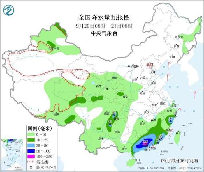“米娜”残涡继续影响华南地区 华西地区将出现新一轮较强降水
