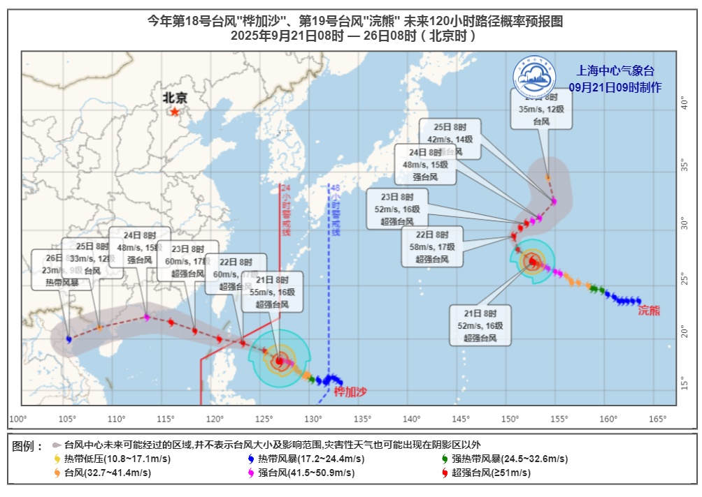 “双超强台风”来了！影响上海，这天雨水明显！一地提醒：做好“预防巨灾”准备