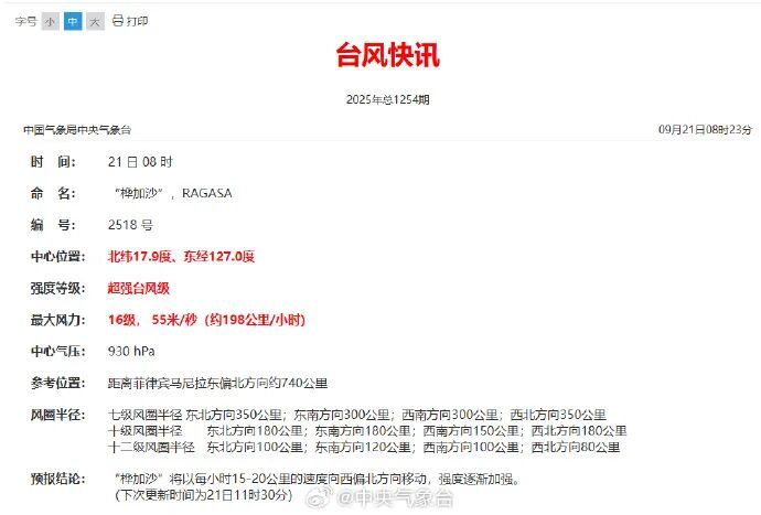 年度“风王”诞生，正在迅速逼近！广东两地下周或“五停”，广东天气提醒：做好巨灾防御准备
