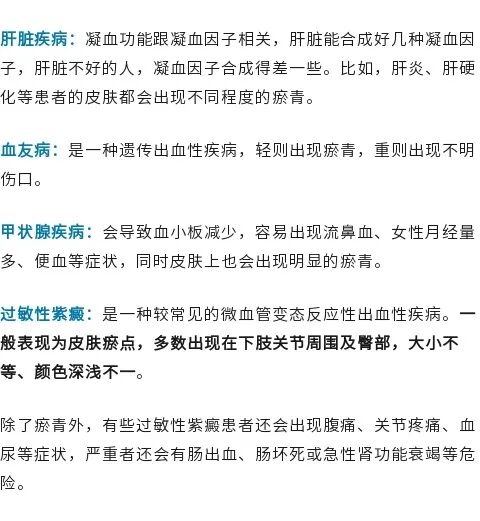 身上莫名出现的瘀青,可能是这4种疾病 身上莫名出现的瘀青,可能是这4种疾病