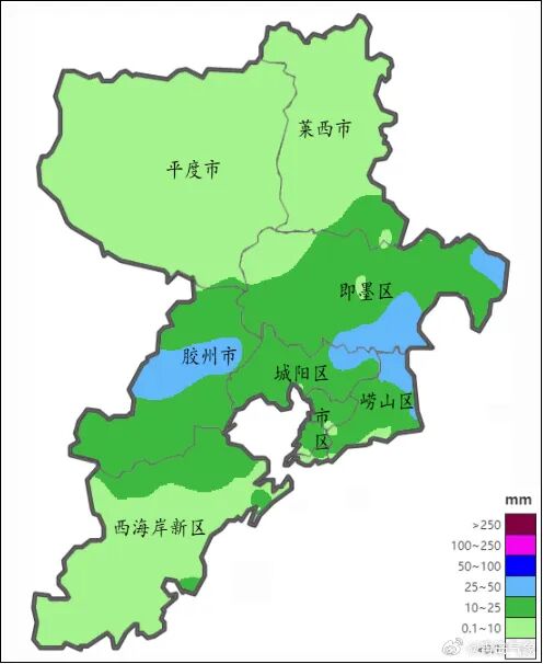 青岛发布暴雨蓝色预警！今天下午到夜间有大雨局部有暴雨，崂山山区局部有大暴雨
