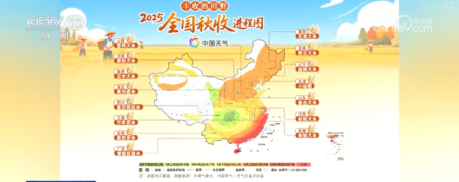 遍地金黄皆是喜 一图看全国秋收进程 | 丰收节里看“丰”景 遍地金黄皆是喜 一图看全国秋收进程 | 丰收节里看“丰”景