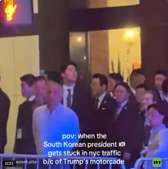 继马克龙、埃尔多安后，李在明也“被迫”为特朗普车队让路