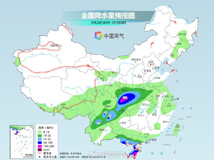 华南进入核心风雨影响时段 未来三天华西一带仍有强降雨