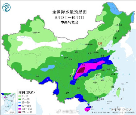 四川盆地到黄淮雨量显著偏多 未来10天降雨频繁局地雨量大 四川盆地到黄淮雨量显著偏多 未来10天降雨频繁局地雨量大