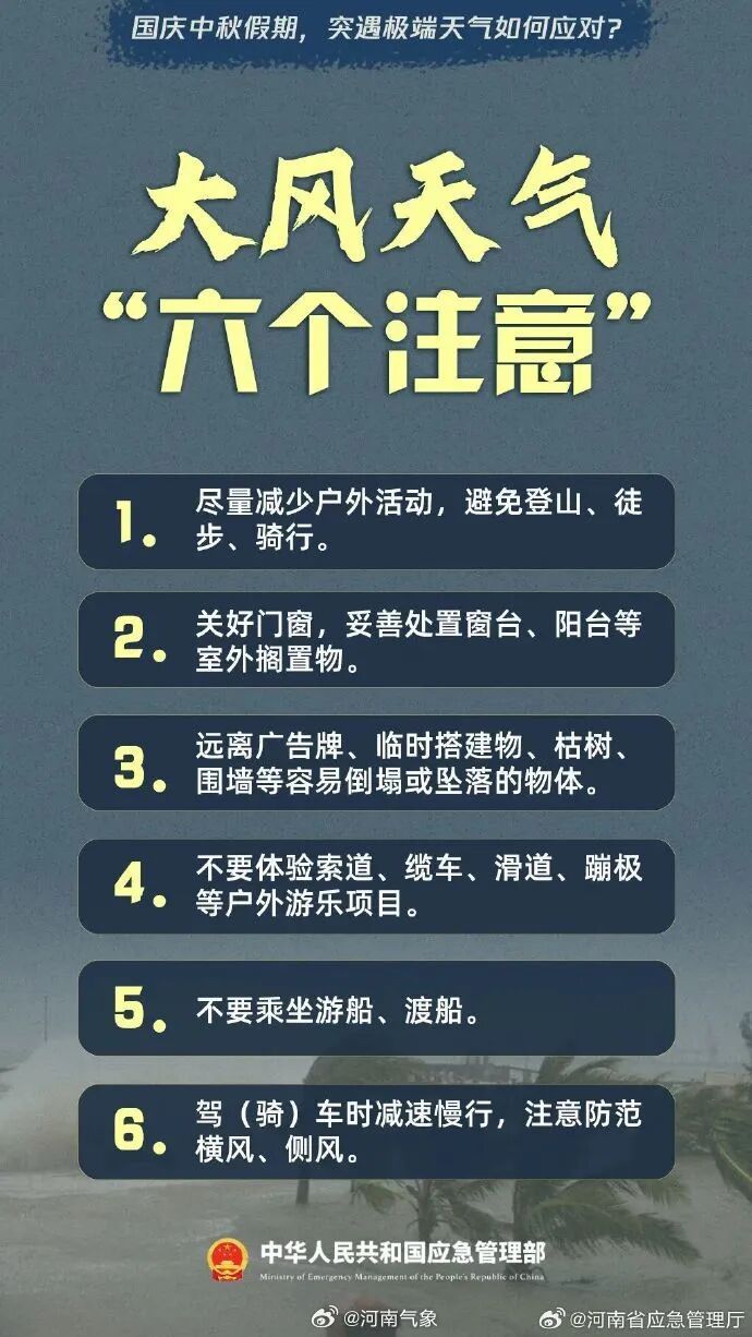 河南明天进入强降雨集中时段！大到暴雨+7级大风，注意防范！