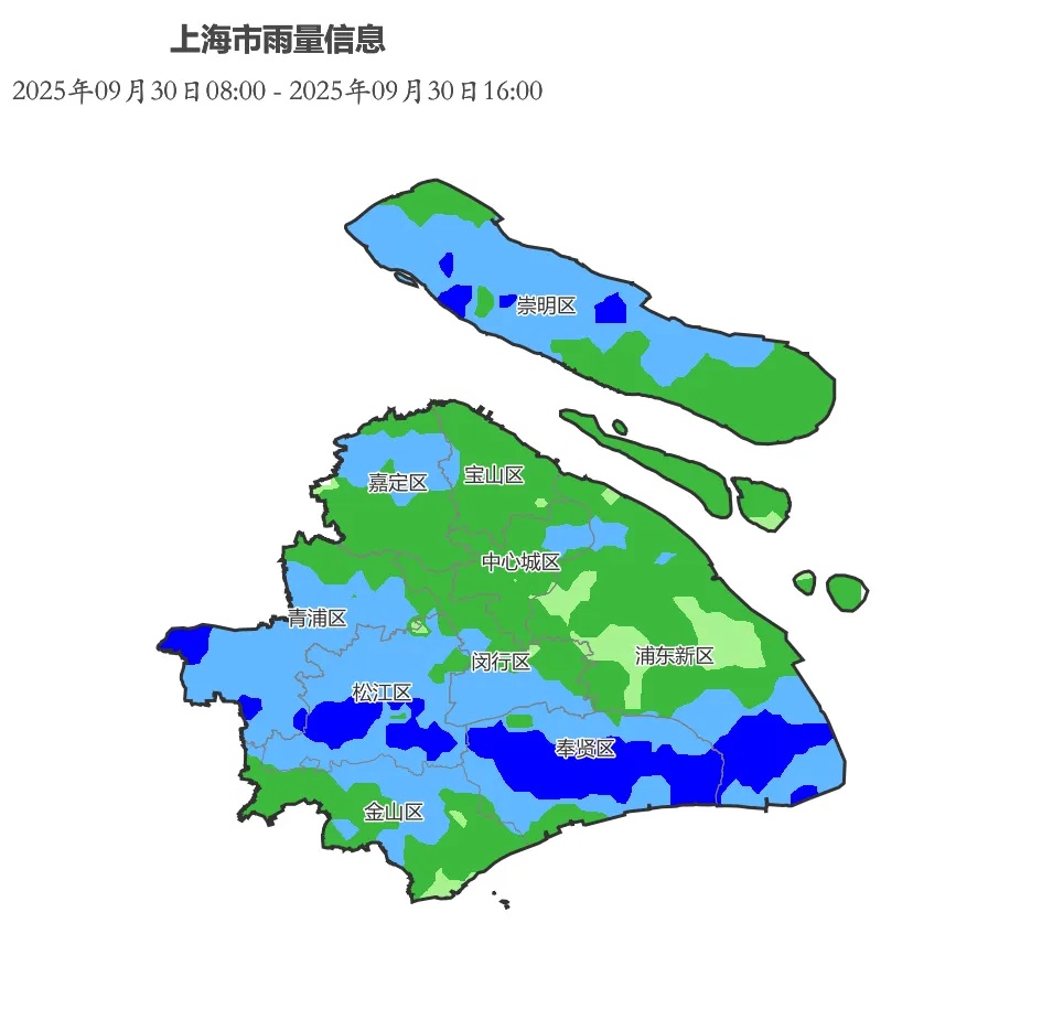 上海国庆假期天气又热了，偶有阵雨